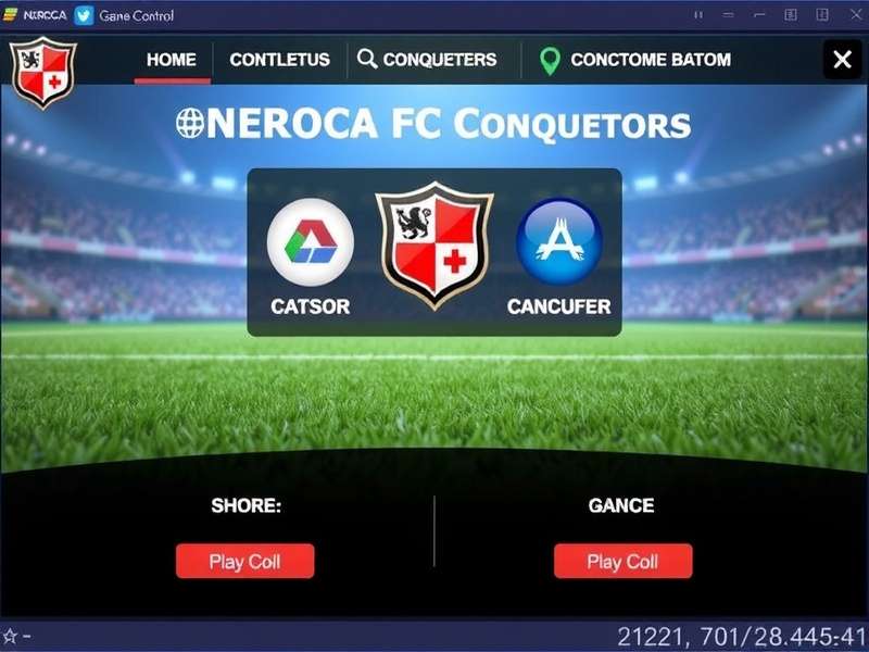 NEROCA FC Conquerors Touch Controls showing dribble, pass and shoot gestures NEROCA FC Conquerors Game Controls